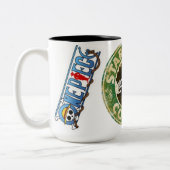 🎸Soul King Pirate Mug | Musical Skeleton ☕. Tweekleurige Koffiemok (Links)