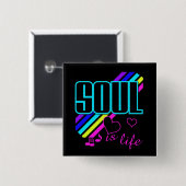 Soul-knop Vierkante Button 5,1 Cm (Voorkant /achterkant)