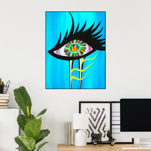 Soul Lit met Flame Poster (Thuiskantoor)