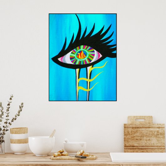 Soul Lit met Flame Poster (Keuken)