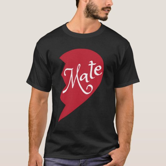 Soul Mate Lange Mouw Shirten Matching Paar Outfi T-shirt (Voorkant)