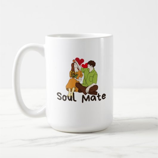 Soul Mate Mok - Romantische koffiebeker voor koppe (Links)
