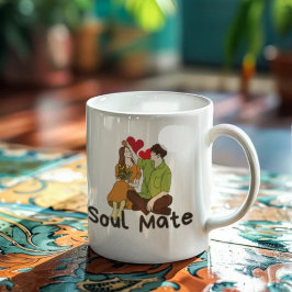 Soul Mate Mok - Romantische koffiebeker voor koppe