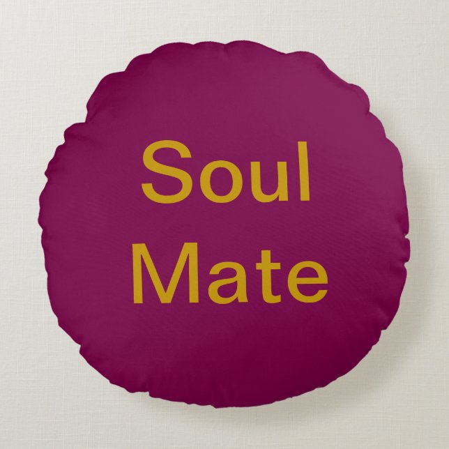 Soul Mate Rond Kussen (Voorkant)