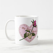 Soul Mate roos bruiloft mok (Links)