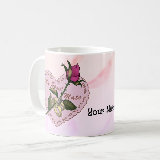 Soul Mate roos mokken (Voorkant links)