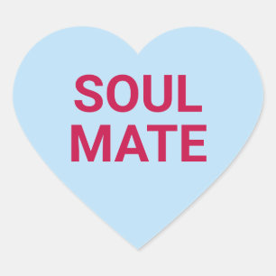 Soul mate schattig leuk Valentijnsdag gesprek Hart Sticker