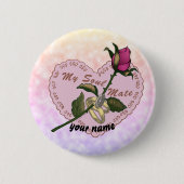 Soul Mate Wedding knop Ronde Button 5,7 Cm (Voorkant)