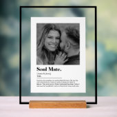 Soul Mate woordenboek definitie met aangepaste fot Acryl Bord (Neutraal)