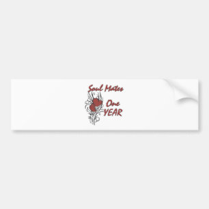 Soul Mates 1 jaar Bumpersticker