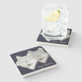 Soul Mates Wolves Stone Onderzetter (Zijkant)