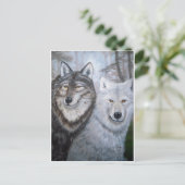 Soul Mates Wolves van Lori Karels Briefkaart (Staand voorkant)