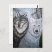 Soul Mates Wolves van Lori Karels Briefkaart (Voorkant / Achterkant)