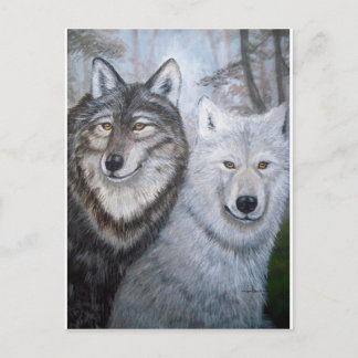 Soul Mates Wolves van Lori Karels Briefkaart