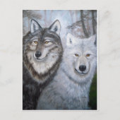 Soul Mates Wolves van Lori Karels Briefkaart (Voorkant)