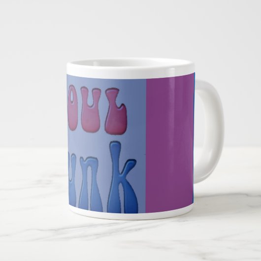 Soul Muziek Funky woorden graphics Grote Koffiekop (Voorkant rechts)