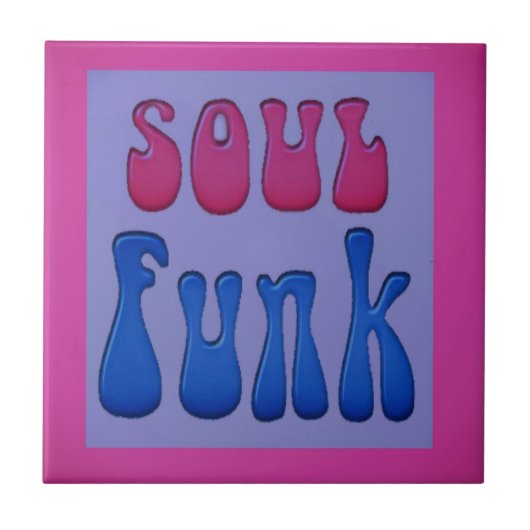 Soul Muziek Funky woorden graphics Tegeltje (Voorkant)