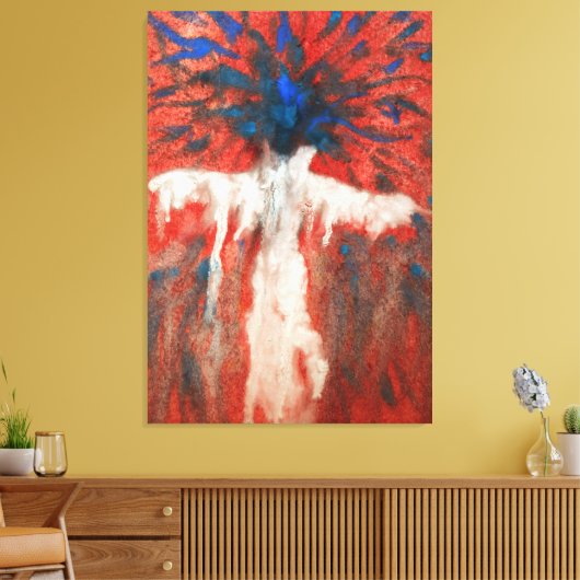 Soul nog steeds Abstract schilderij Single Wall Ar Canvas Afdruk (Insitu (Woonkamer))