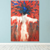 Soul nog steeds Abstract schilderij Single Wall Ar Canvas Afdruk (Insitu (Houten vloer))