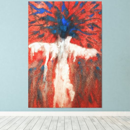 Soul nog steeds Abstract schilderij Single Wall Ar Canvas Afdruk (Insitu (Houten vloer))