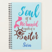 Soul of a Mermaid Mouth of a Sailor Personalized Planner (Voorkant)