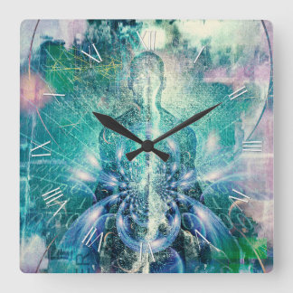 Soul of aura en binaire code vierkante klok