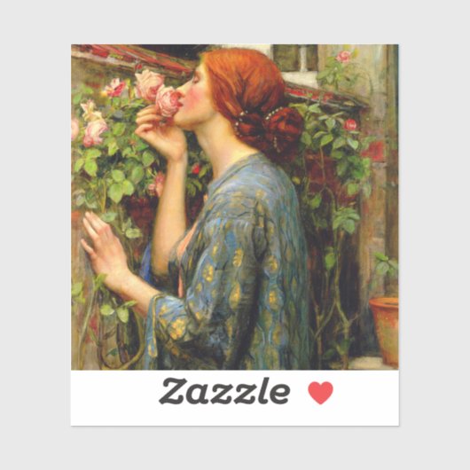 Soul of the Rose John William Waterhouse Sticker (Vel)