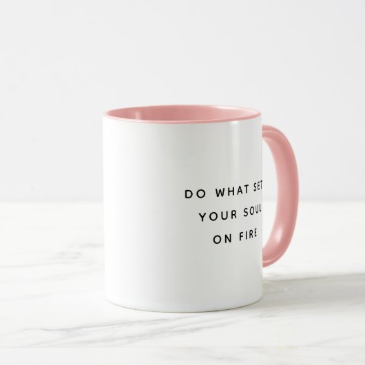 Soul On Fire Modern Typography Two-Tone Mug Mok (Voorkant rechts)