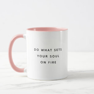 Soul On Fire Moderne Typografie Twee-Tons Mok
