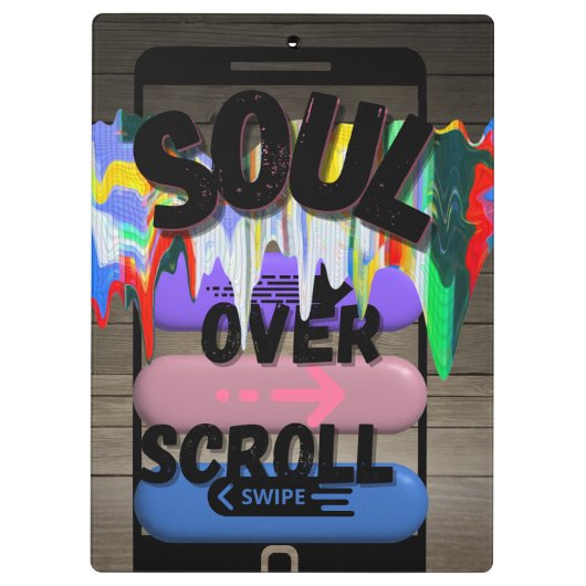 Soul Over Scroll Klembord-Desk Art Klembord (Achterkant)