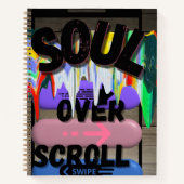 Soul Over Scroll-Lined Schrijftijdschrift Notitieboek (Voorkant)