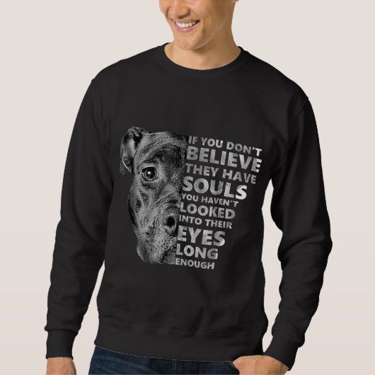 Soul Pitbull I Love Pitbull Dog Lover Trui (Voorkant)