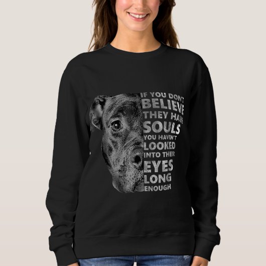 Soul Pitbull I Love Pitbull Dog Lover Trui (Voorkant)