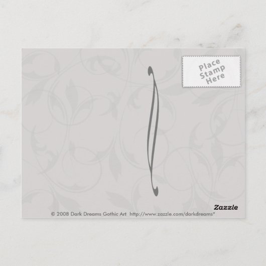Soul Scream Gothic Briefkaart (Achterkant)