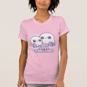 Soul Searching – Kawaii Ghosts in Misty Graveyard T-shirt (Voorkant)