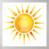 Soul Shine Inspiration Waterverf Print (Voorkant)