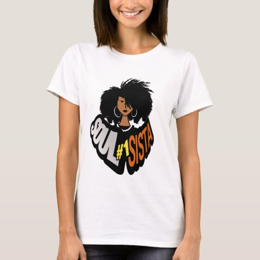 SOUL SISTA #1 Vrouwenbasis T-shirt (Voorkant)