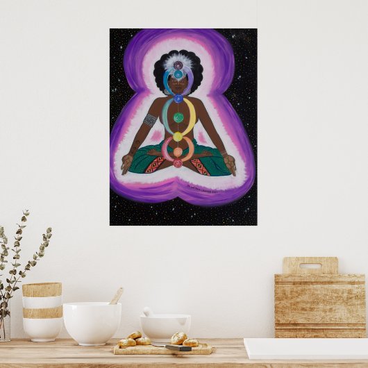 Soul Sista Meditating on the Chakras Poster (Keuken)