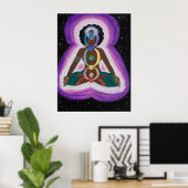 Soul Sista Meditating on the Chakras Poster (Thuiskantoor)