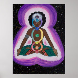 Soul Sista Meditating on the Chakras Poster