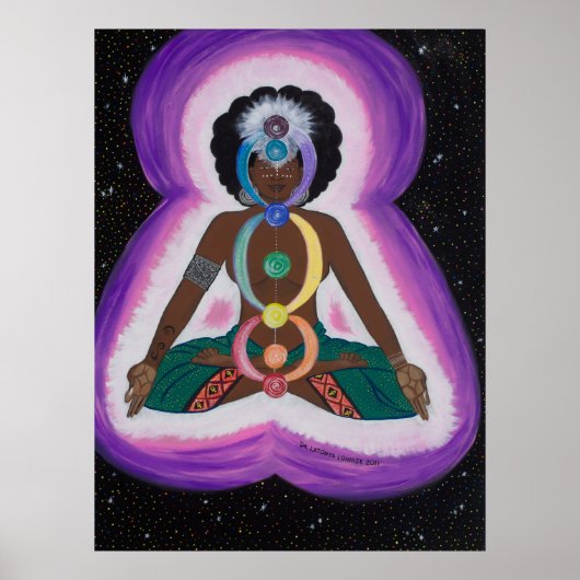 Soul Sista Meditating on the Chakras Poster (Voorkant)