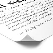 Soul Sister Definition Best Friend Friendship Gift Poster (Hoek)