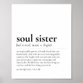 Soul Sister Definition Best Friend Friendship Gift Poster (Voorkant)