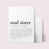 Soul Sister Definition Dictionary Art Greeting Kaart