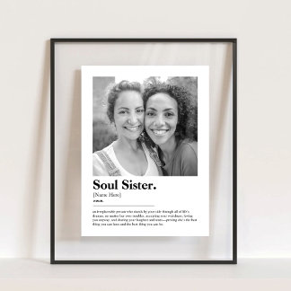 Soul Sister Dictionary Definitie met Foto Acryl Bord