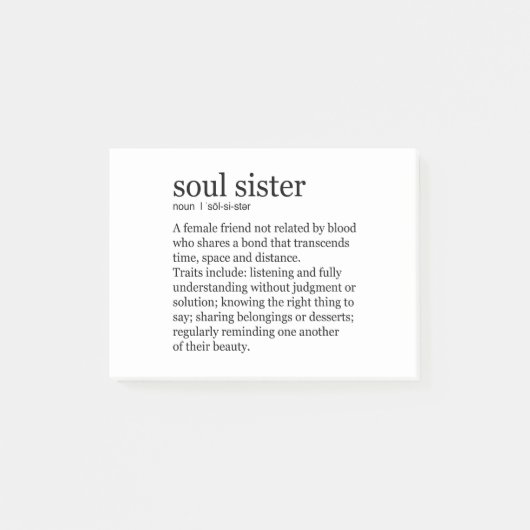 Soul Sister Gifts Post-it® Notes (Voorkant)