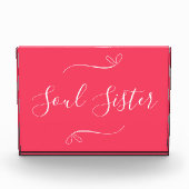 Soul Sister Hot Pink Minimal Modern Photo Block Fotoblokken (Voorkant)