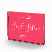 Soul Sister Hot Pink Minimal Modern Photo Block Fotoblokken (Rechts)