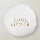 Soul Sister Round Pillow Rond Kussen (Achterkant)