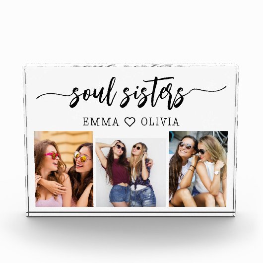 Soul Sisters 3 Fotocollage Familie Keepsake Gift Fotoblokken (Voorkant)